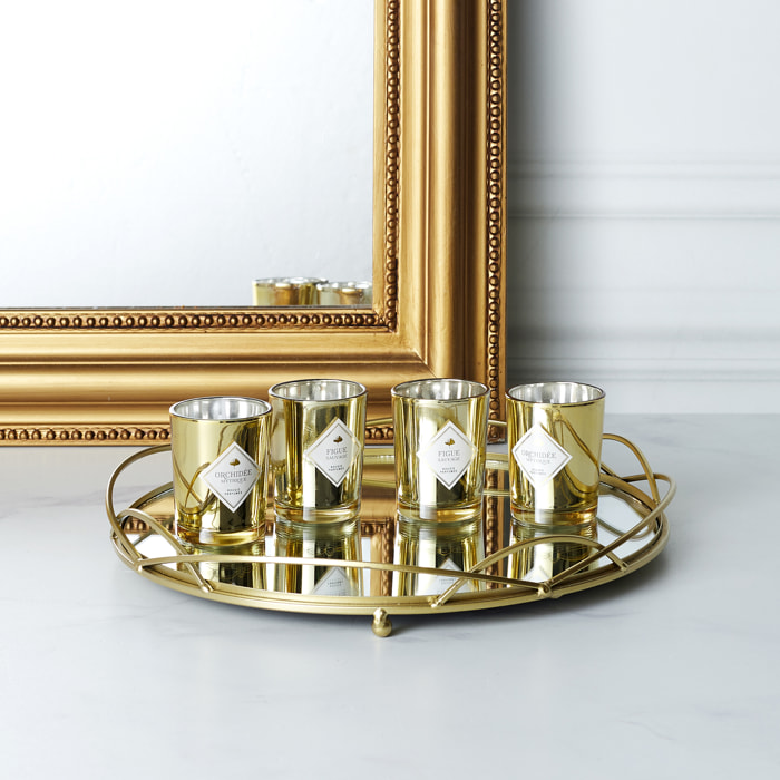 Bougie Parfumee Electroplate X4 Coffret Gingko