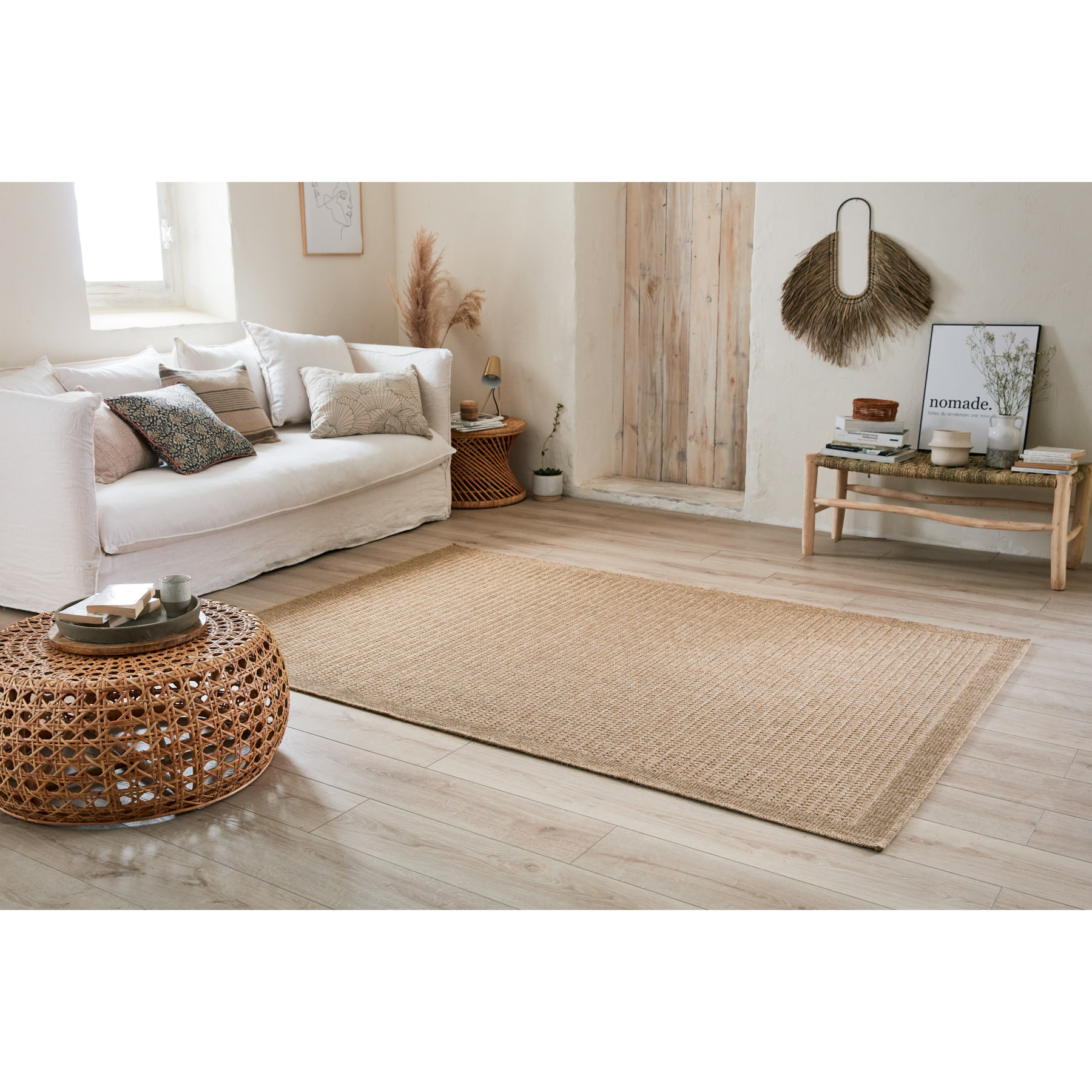 Nature - tapis aspect jute naturel beige