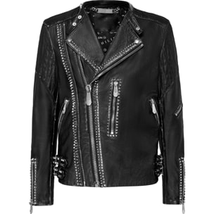 PHILIPP PLEIN Biker de cuero