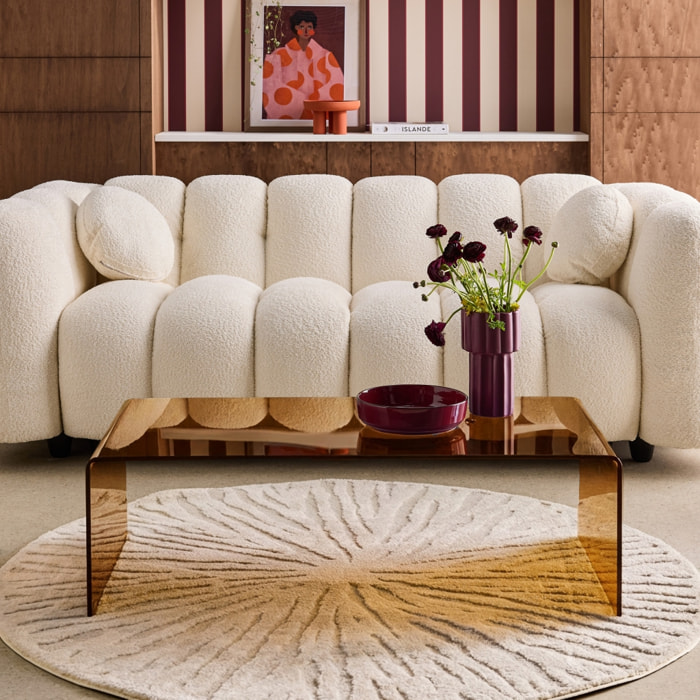 Table basse rectangulaire verre trempé GLINTZ