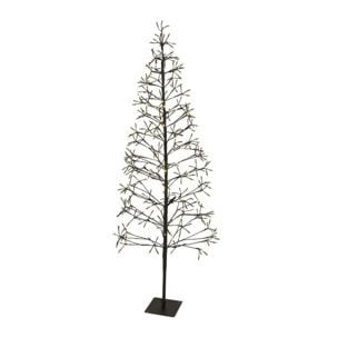 árbol de navidad en forma de a con 9 ramas y 160 luces led y una altura de 120cm