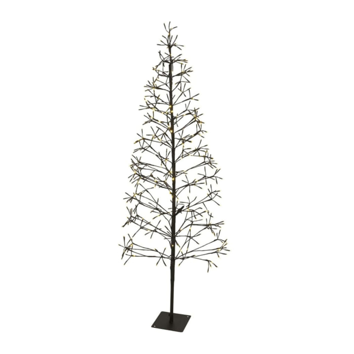 árbol de navidad en forma de a con 9 ramas y 160 luces led y una altura de 120cm