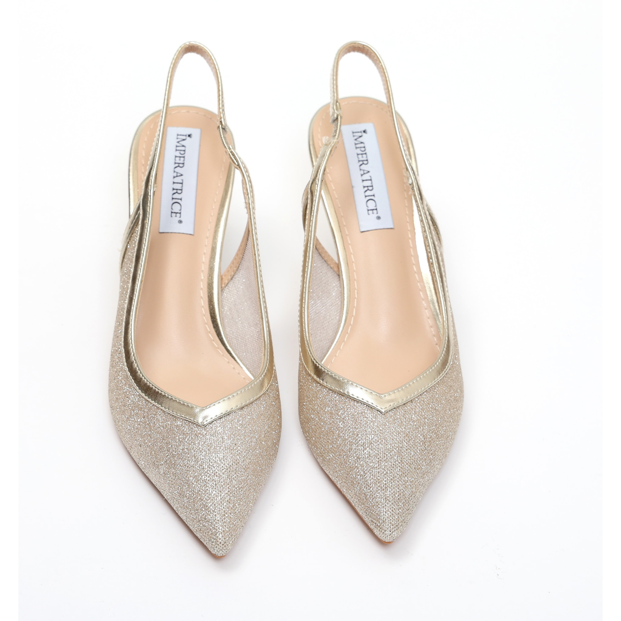 Dècolletè in simil pelle brillantinati