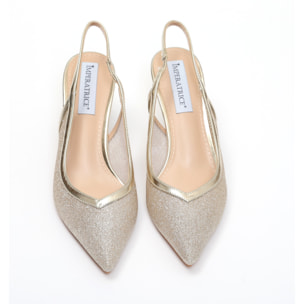 Dècolletè in simil pelle brillantinati