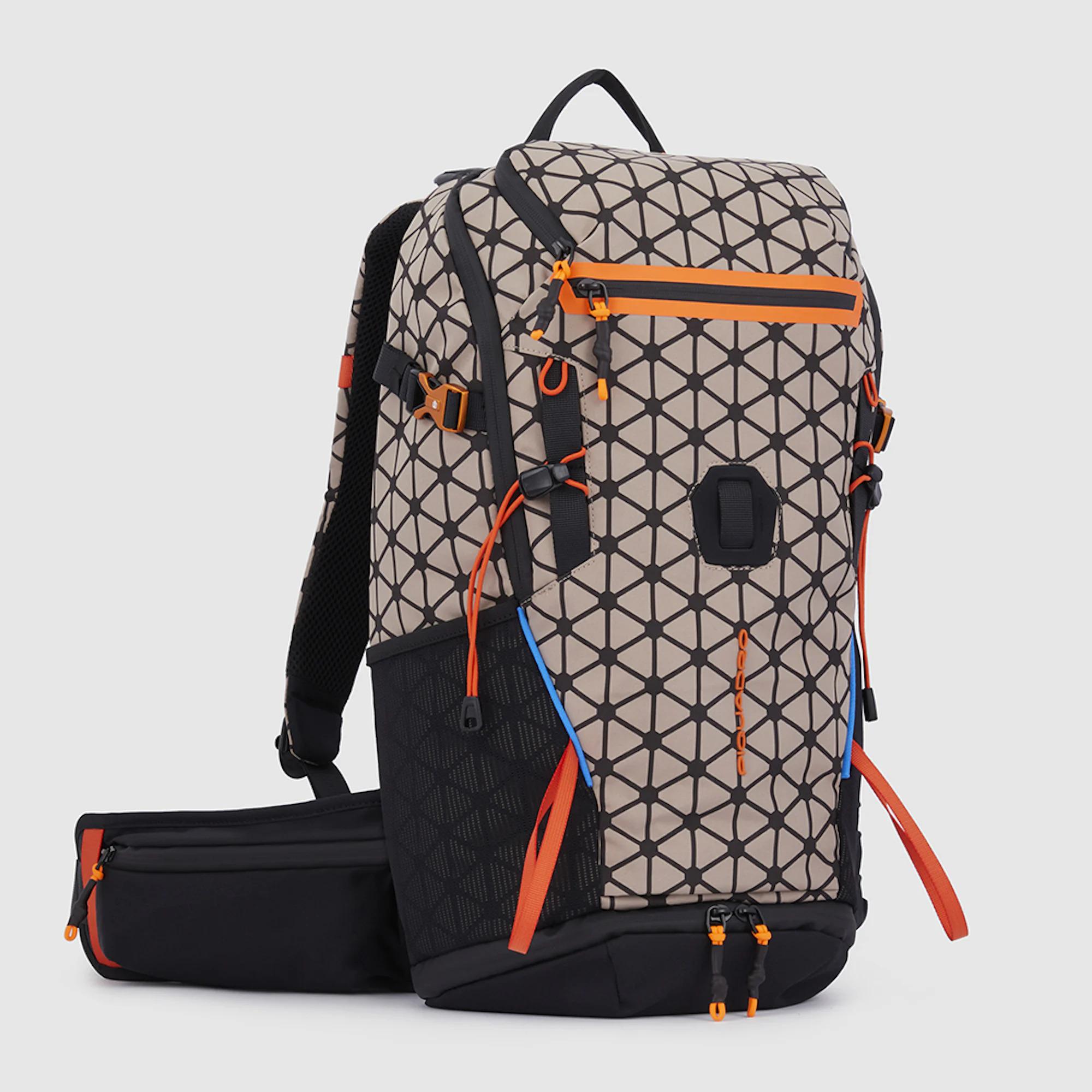 Piquadro Sac à dos de randonnée réalisé en polyester Cordura® recyclé