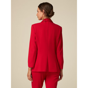 Oltre - Blazer con dettagli in raso - Rosso