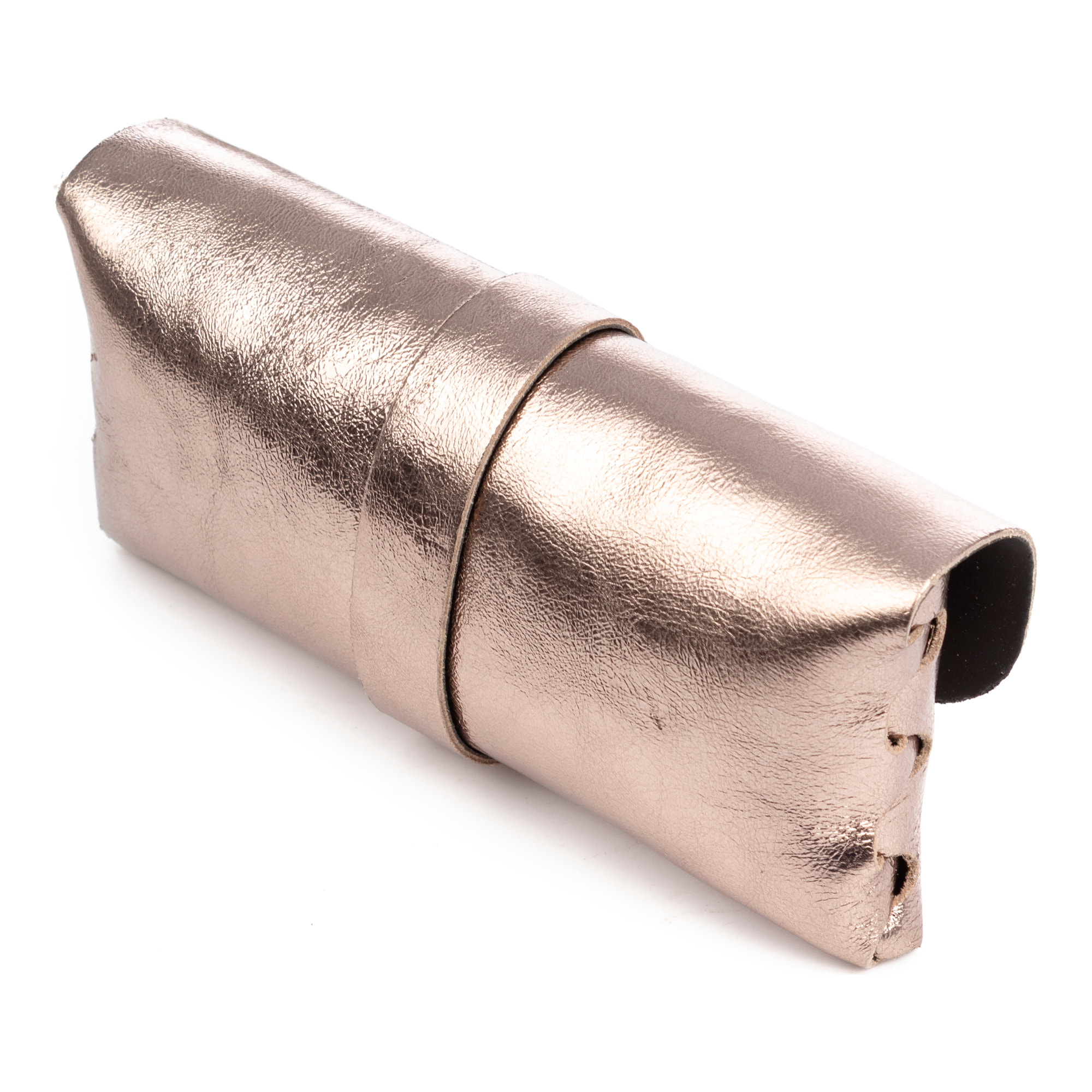 Argelato mini bolso de mano / cartera mujer. Piel auténtica Gamuza lacada brillante.