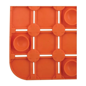 Tapis Fond de baignoire antidérapant Caoutchouc QUADRO 36x76cm Orange MSV