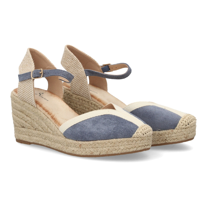 Alpargatas de cuña clásicas cómodas para mujer