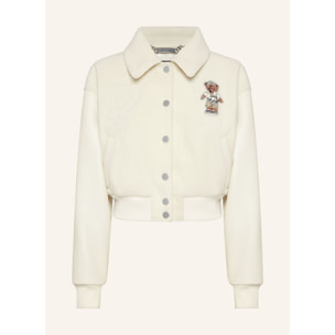 PHILIPP PLEIN Leather Bomber TEDDY