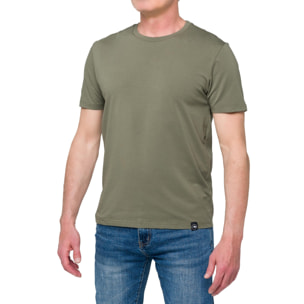 T-shirt in cotone slim fit Hot Buttered Canggu Verde militare