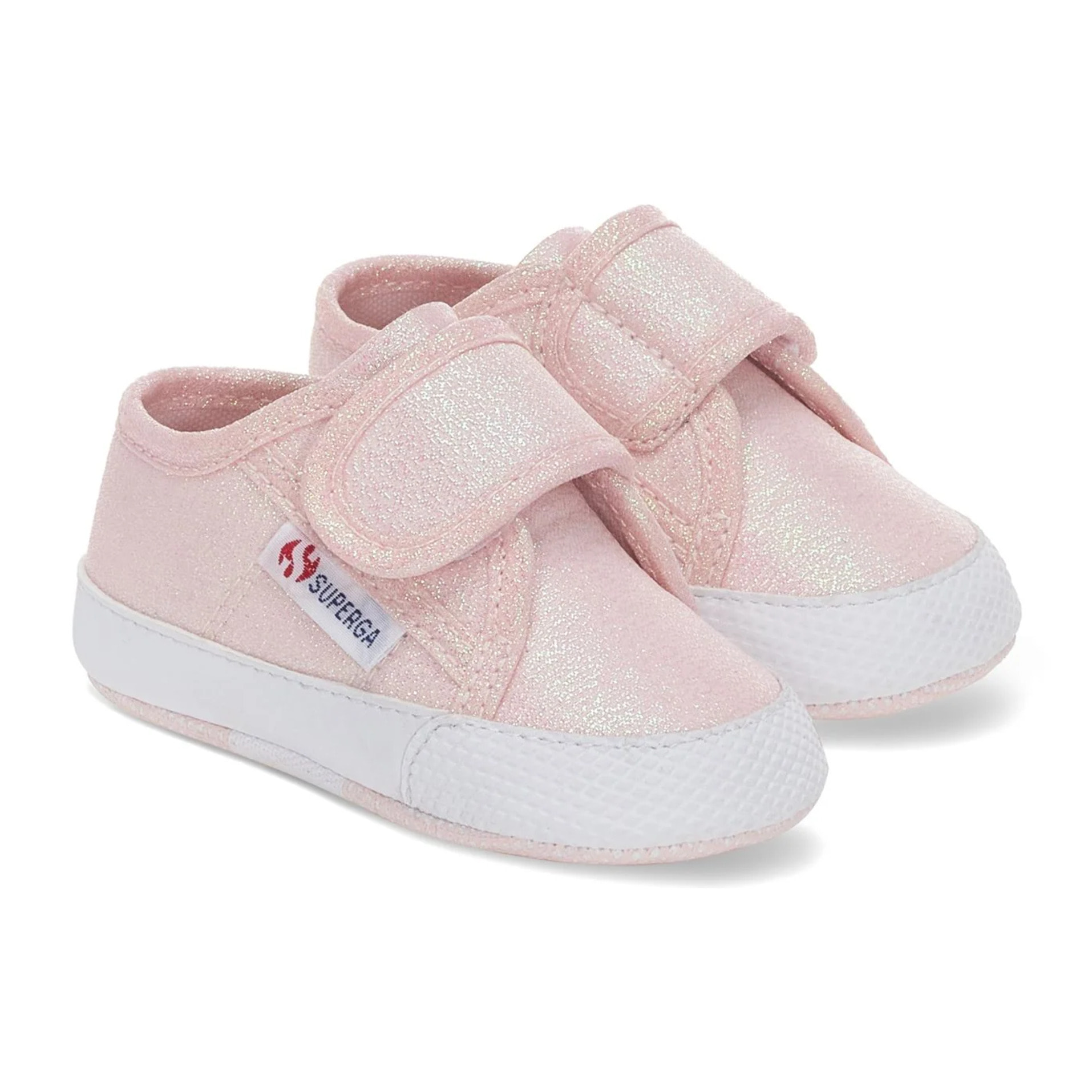 Superga Sneakers LOW CUT 4006 BABY STRAP LAME PINK ISH IRIDESCENT