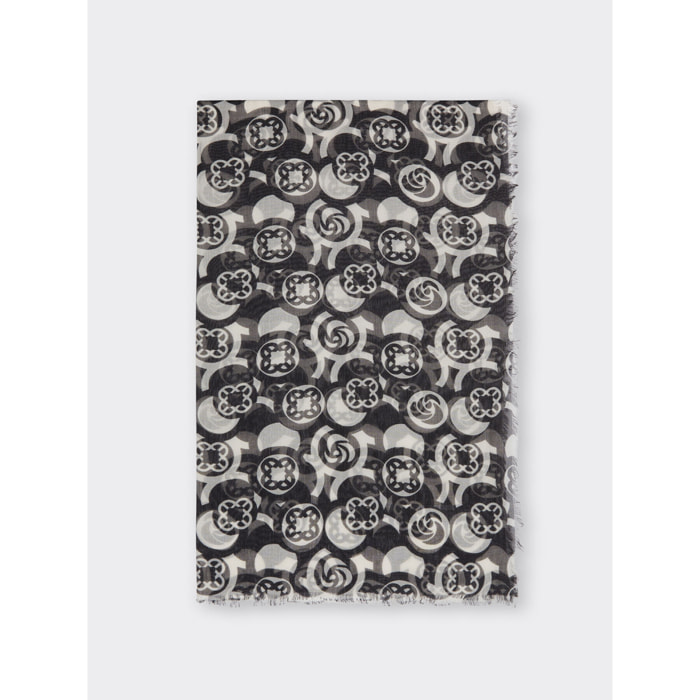 Elena Mirò - Foulard in modal stampato - Nero