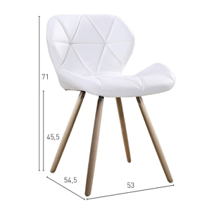 Silla Estocolmo Quilted White