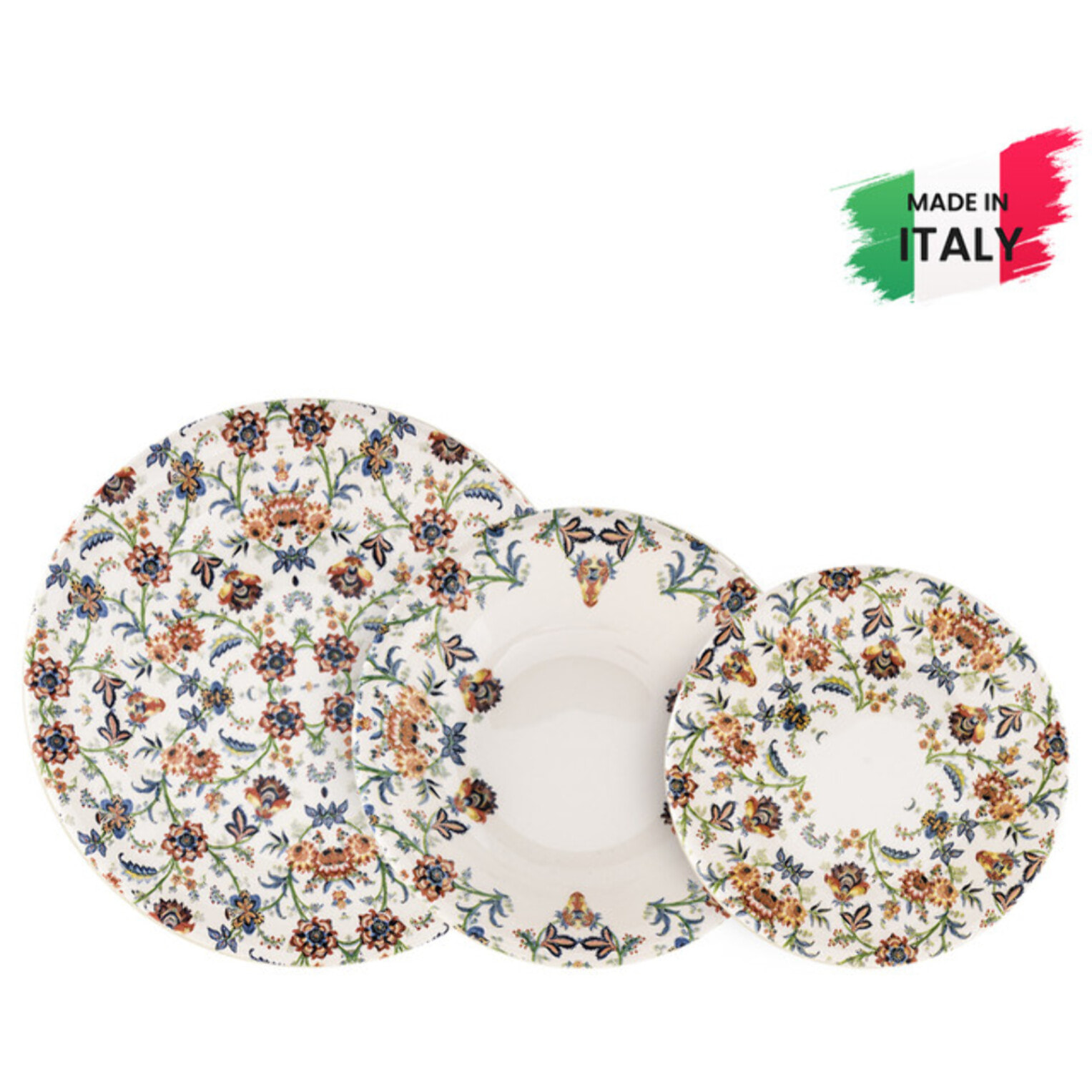 Servizio piatti Cannes da 18 pezzi in ceramica sottosmalto