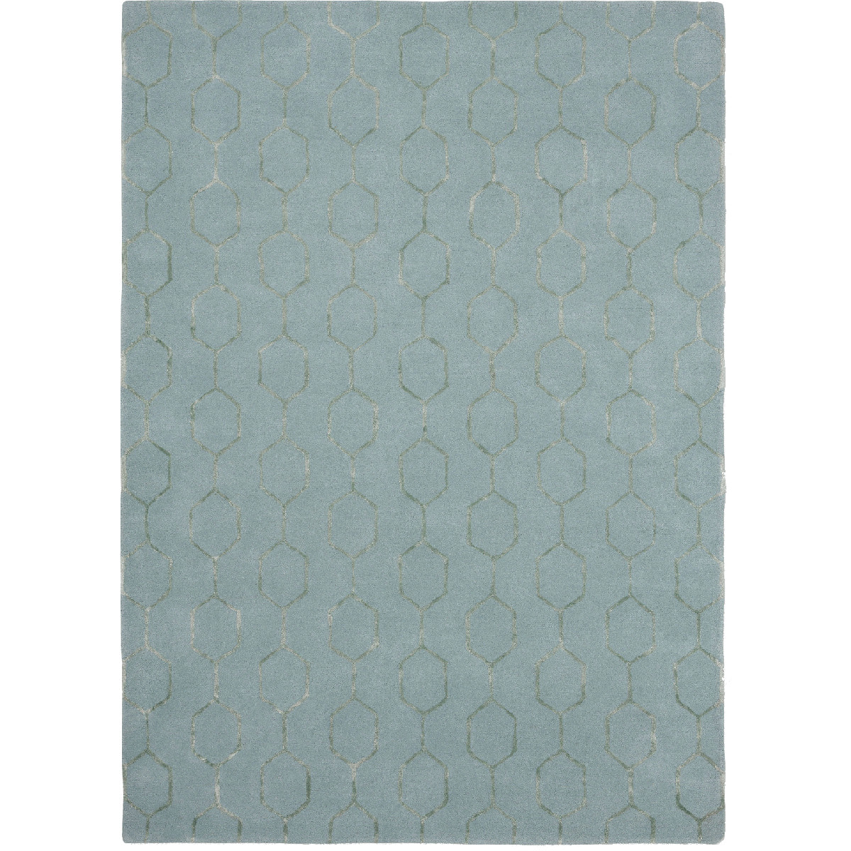 Tapis salon et chambre fait à la main en laine motif faux uni JOAL