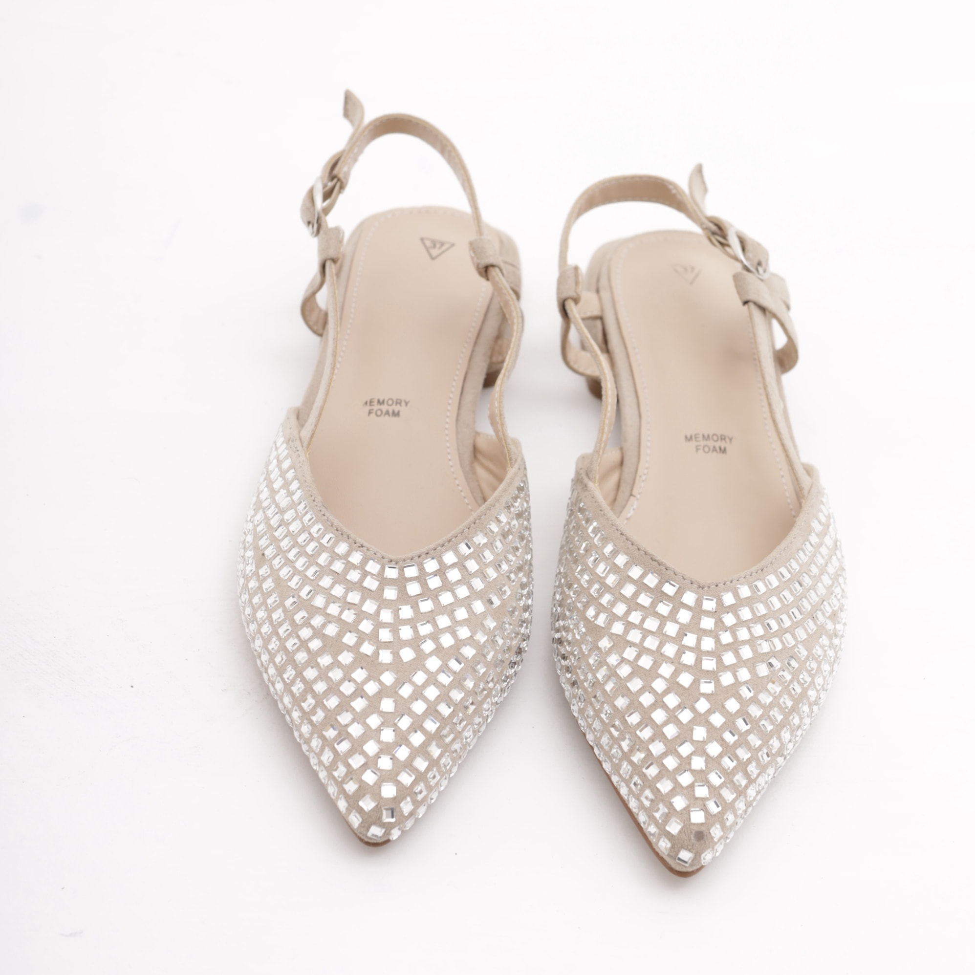 SLINGBACK FLAT GLITTER CHOCOLA' TORTORA