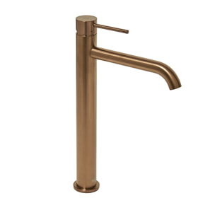 Aurum mitigeur lavabo en inox, or rose + Ceramia PixL 50x36,5x12 cm vasque à poser, blanc (SAT285BRGCEPX5037)