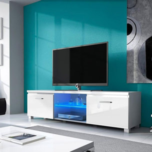 Mueble TV LED Blanco