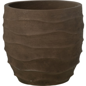 J-Line Cache-pot Vague + Extérieur Sable - marron foncé - large
