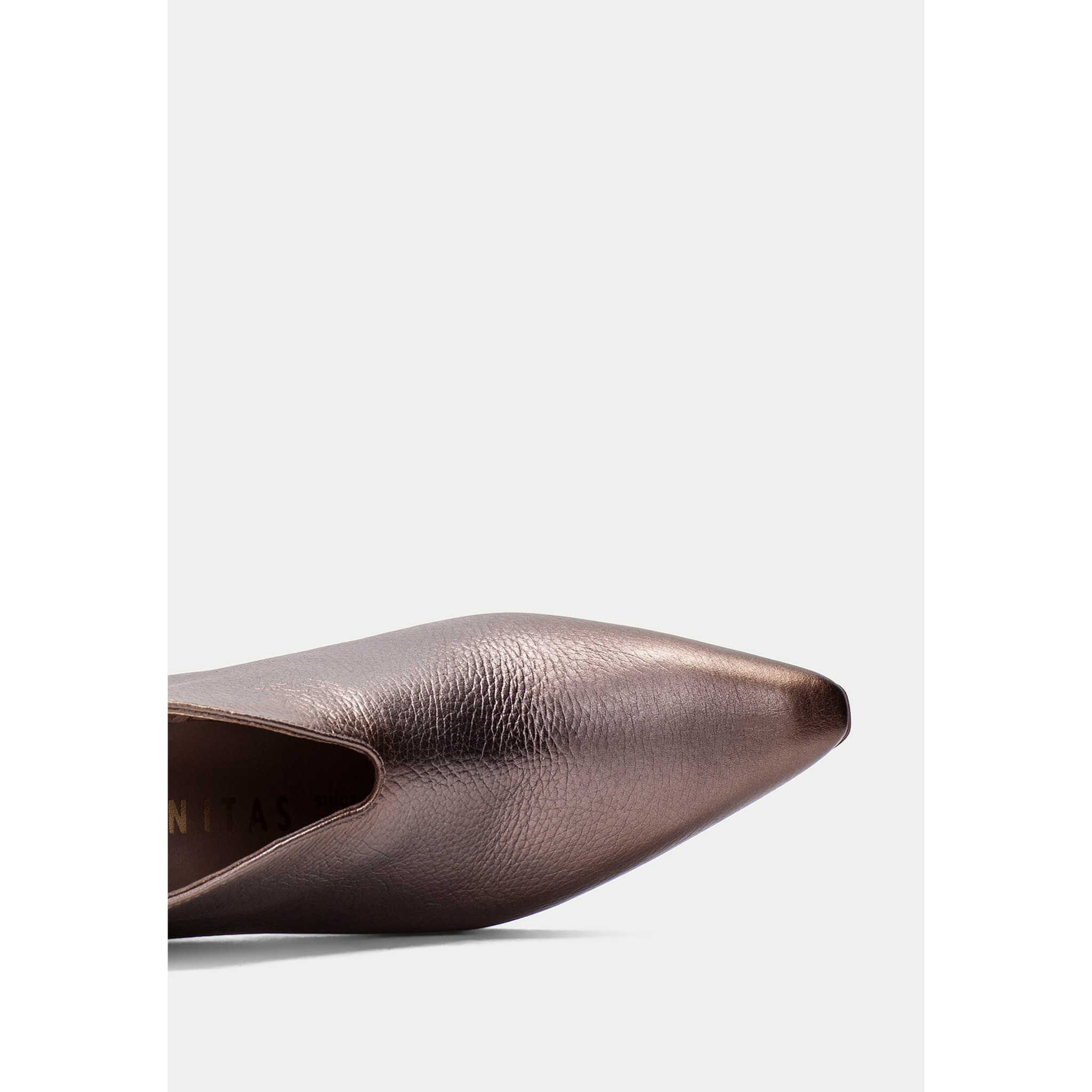 Botin Atlanta Taupe metalizado 7 cm