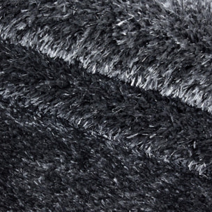 Tapis longs poils shaggy tissé motif uni RAMU