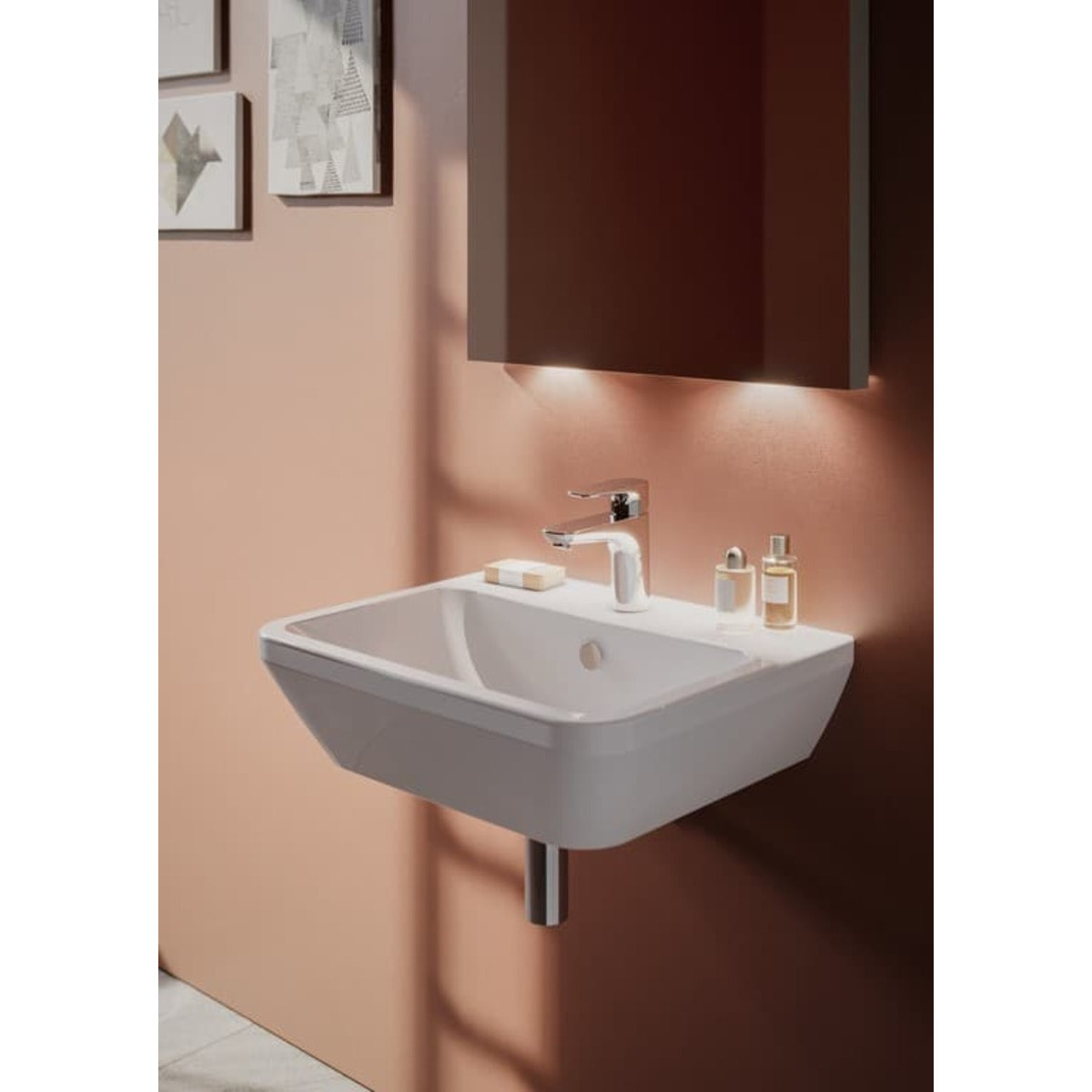 VitrA Integra lavabo suspendu 45 × 40 cm avec trop-plein, blanc
