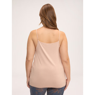 Fiorella Rubino - Top de punto de viscosa con escote en V - Rosa