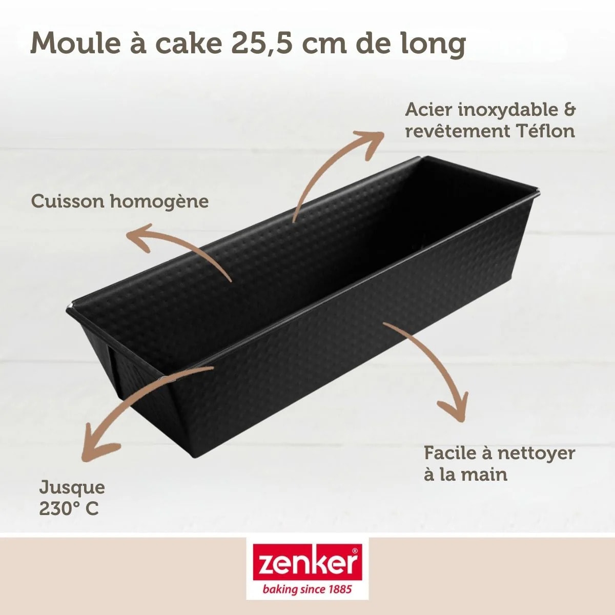 Moule à cake 25,5 cm Zenker Black Metallic