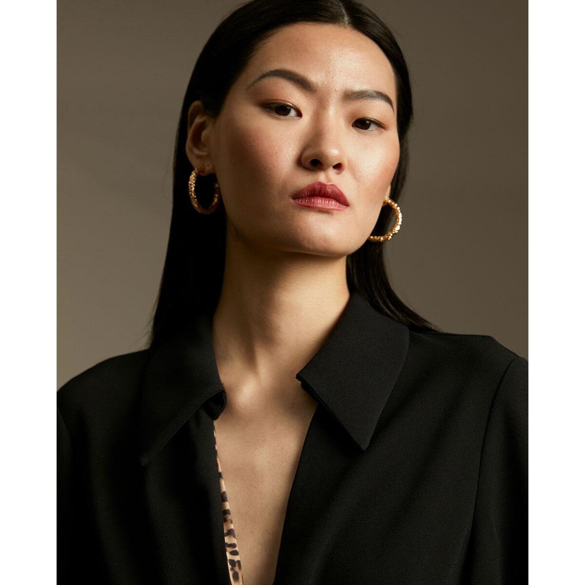 Abito lungo in crêpe annodato