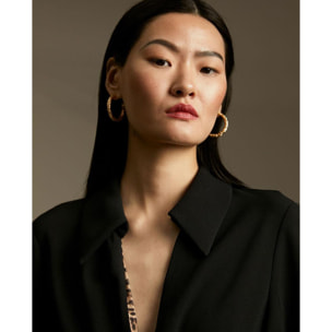 Abito lungo in crêpe annodato