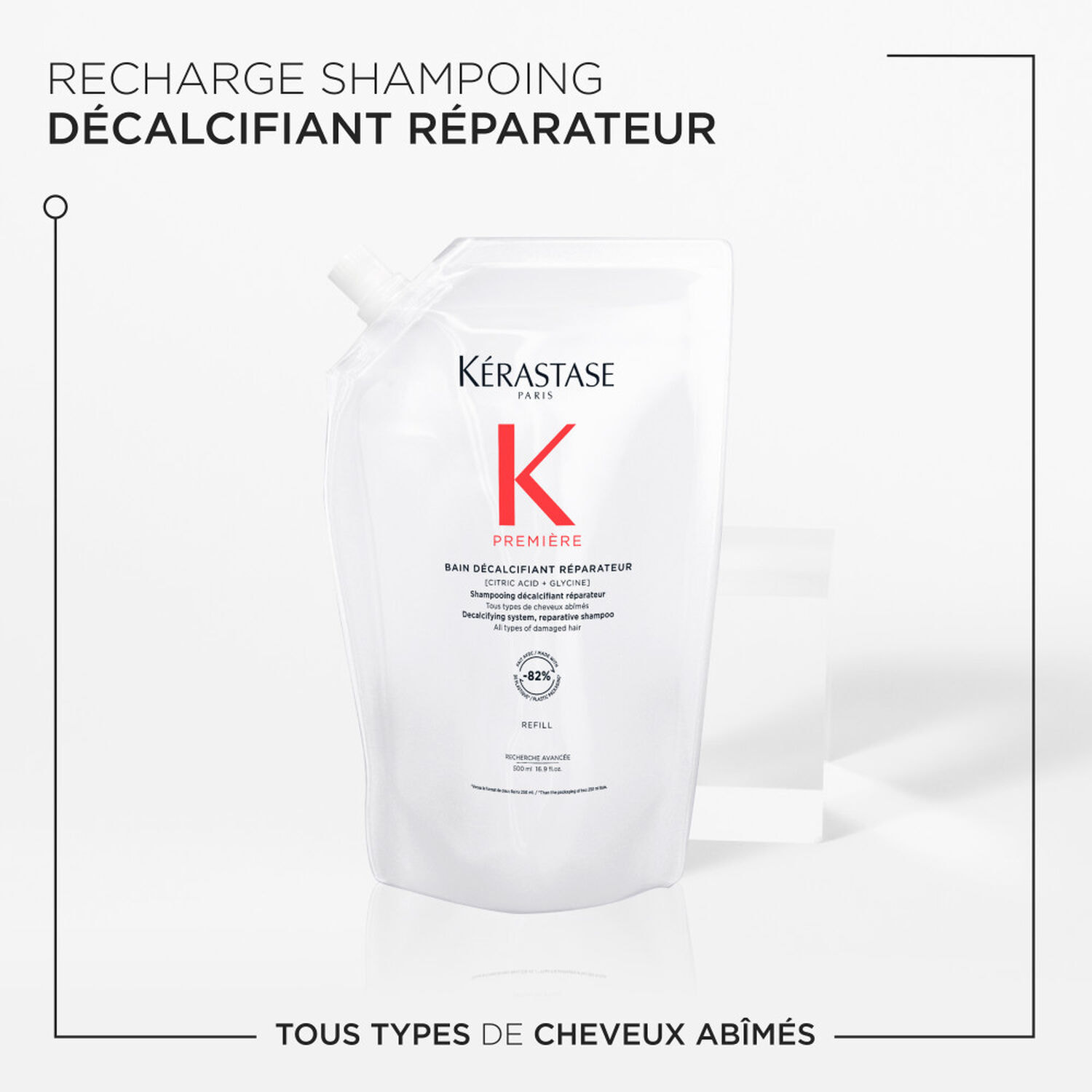 Premiere - Recharge Shampoing décalcifiant réparateur pour cheveux abîmés