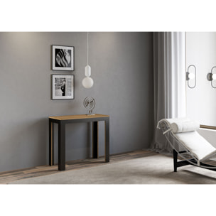 Consolle allungabile 90x40/300 cm Linea Evolution Quercia Natura telaio Antracite