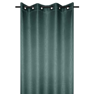 Rideau occultant uni tramé - Vert sapin