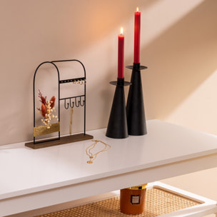 Porte-bijoux automne métal noir H26cm