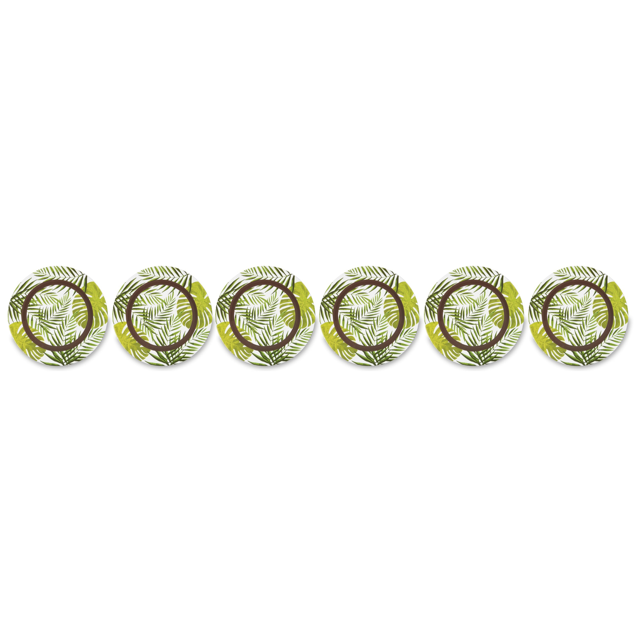 Set de 6 assiettes de présentation 33 cm – Excelsa Foliage, Plastique multicolore