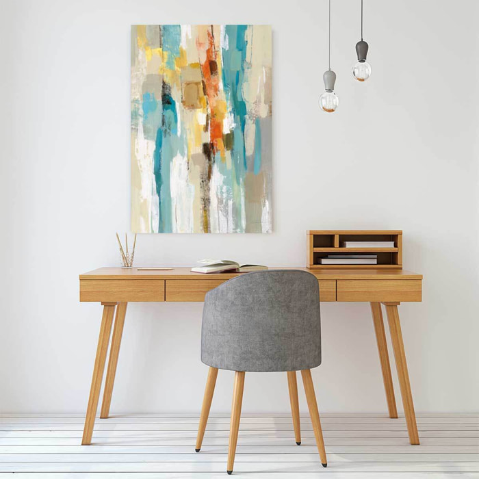 Tableau abstrait structure liquide  Toile imprimée