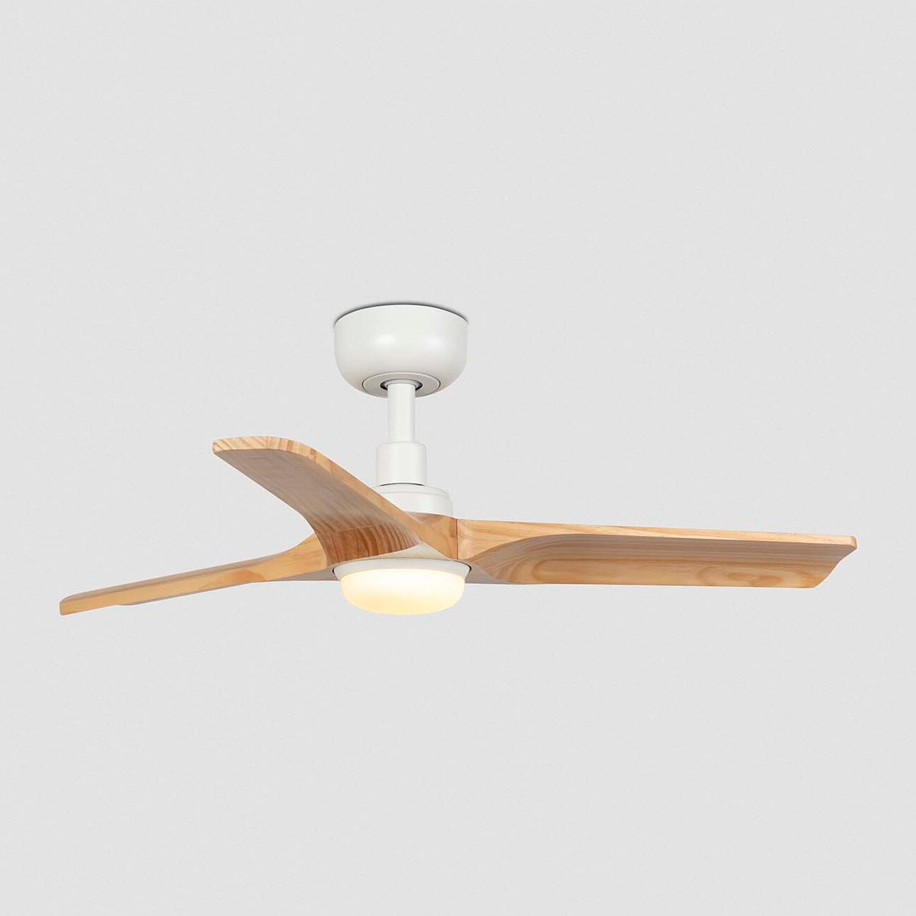 HEYWOOD S LED Ventilatore a soffitto bianco/legno