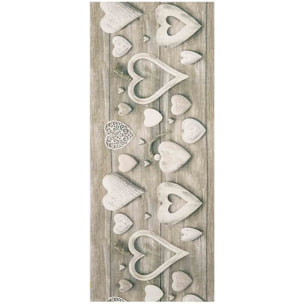 Tappeto EMOZIONI CASA DOLCE CASA moderno cuori love shabby cuoricini lavabile antiscivolo passatoia multiuso bagno cucina ingresso