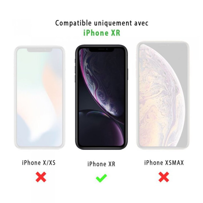 Coque iPhone XR Silicone + 2 Vitres en verre trempé Protection écran