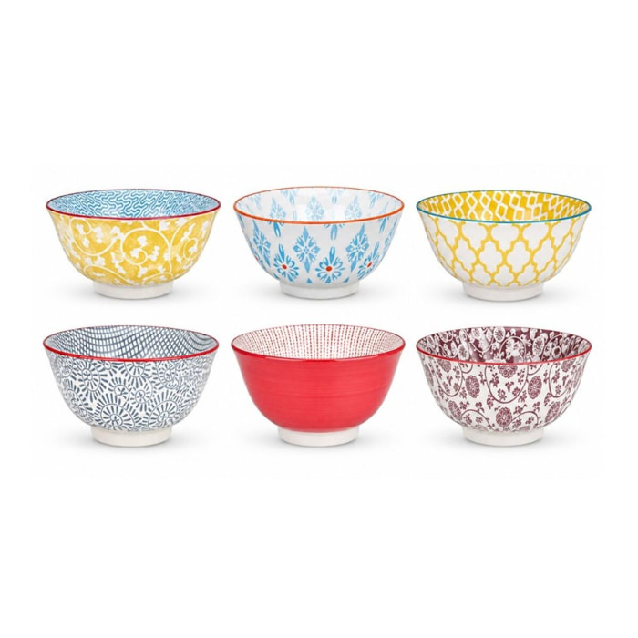 Lot de 6 grands bols design 1, SABAE