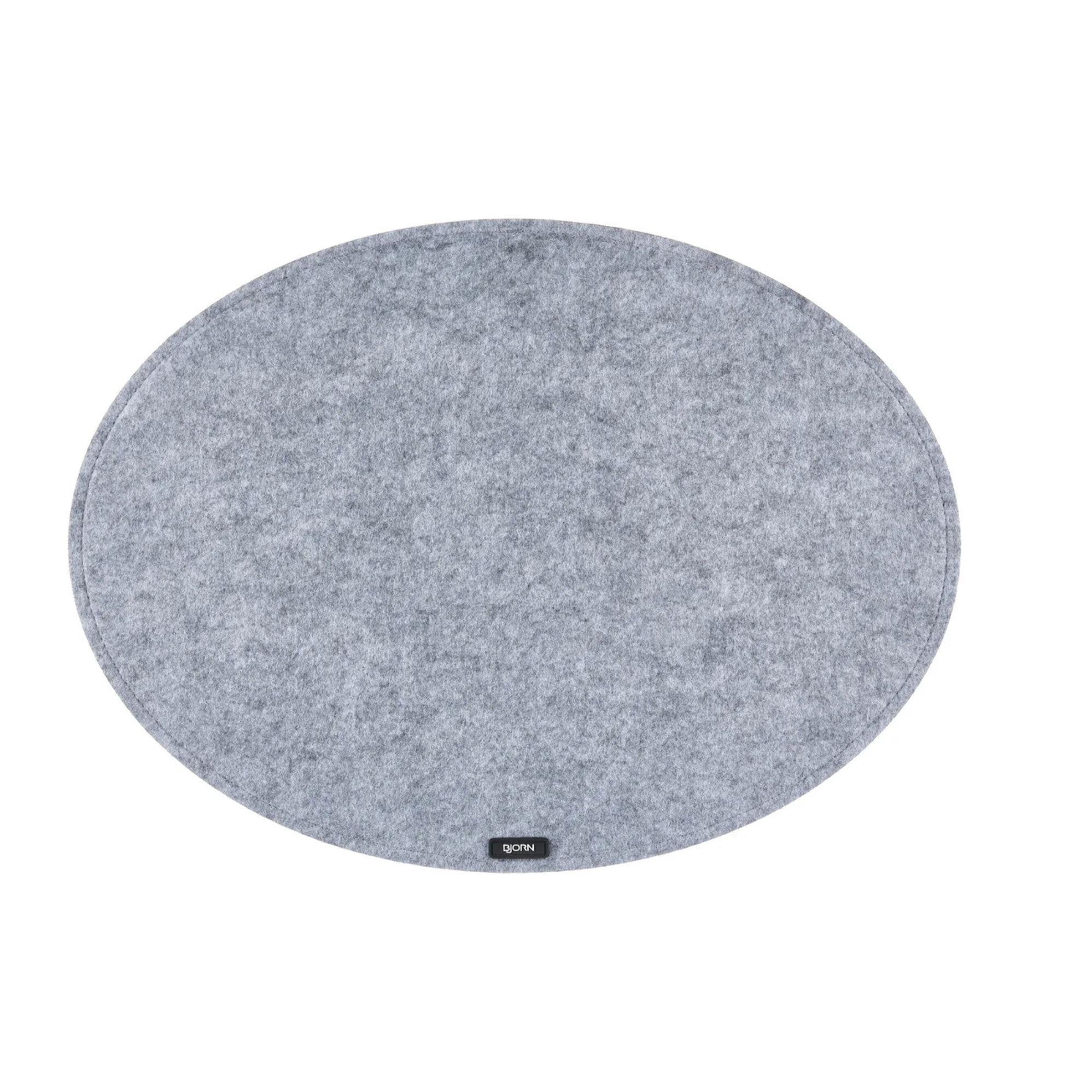 Set de table ovale - 6 pièces - Feutre recyclé gris