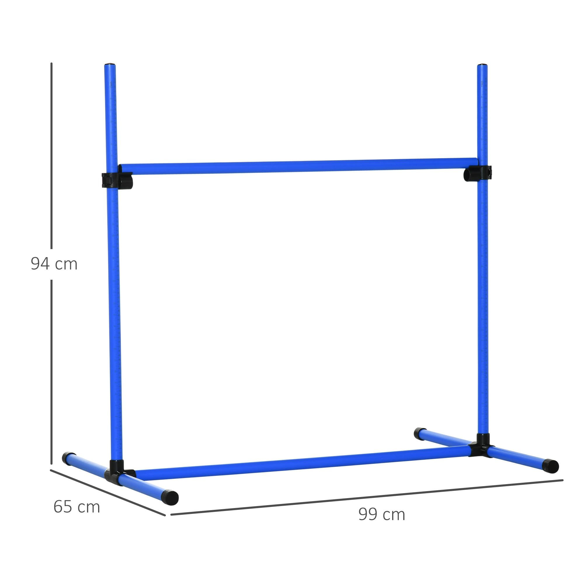 Agility sport pour chiens set de 4 obstacles professionnels avec système de maintien au sol sac transport fourni bleu noir