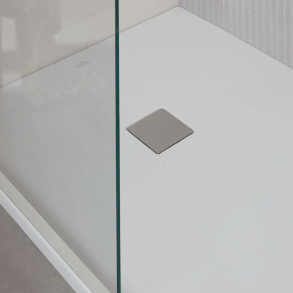 Receveur antidérapant Planeo acrylique gris anthracite