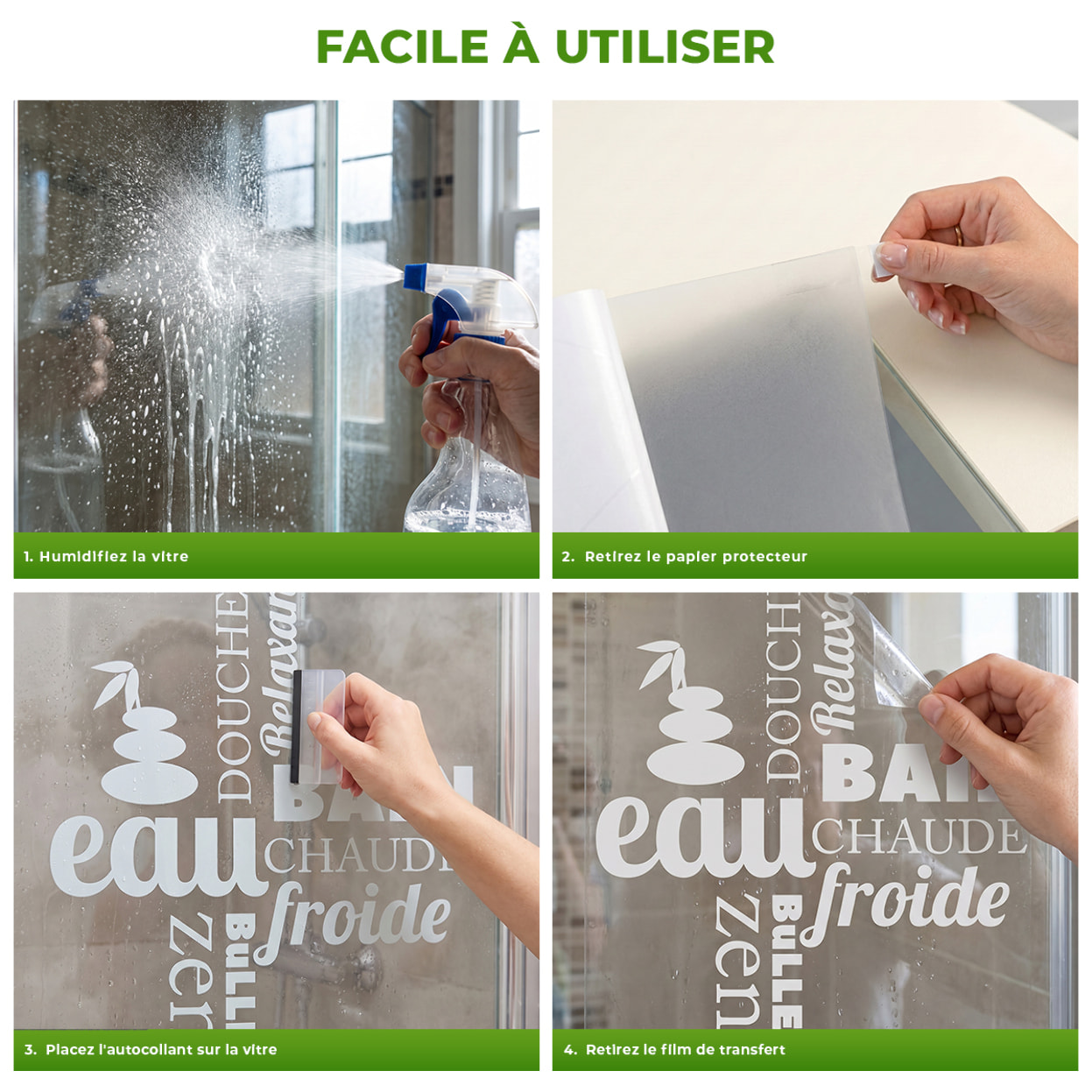 Film Fenêtre Anti Regard Occultant - FLEURS DE PAVOT - Stickers Autocollant Brise-Vue pour Vitre & Porte de Douche