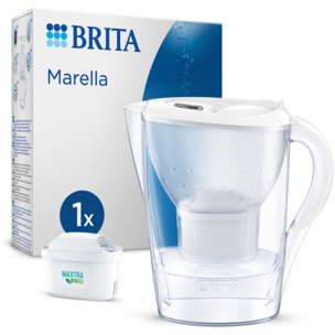 Carafe filtrante BRITA Marella blanc + 1 cartouche Maxtra Pro
