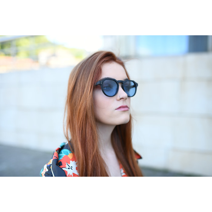 Gafas de sol OCEAN CYCLOPS - Negro mate y azul transparente