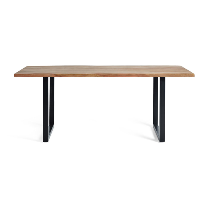 Mesas de Comedor de Madera de Acacia 200 Cm Estilo Industrial Moderno