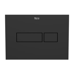 Plaque de commande double touche en plastique, noir mat (A890220206)