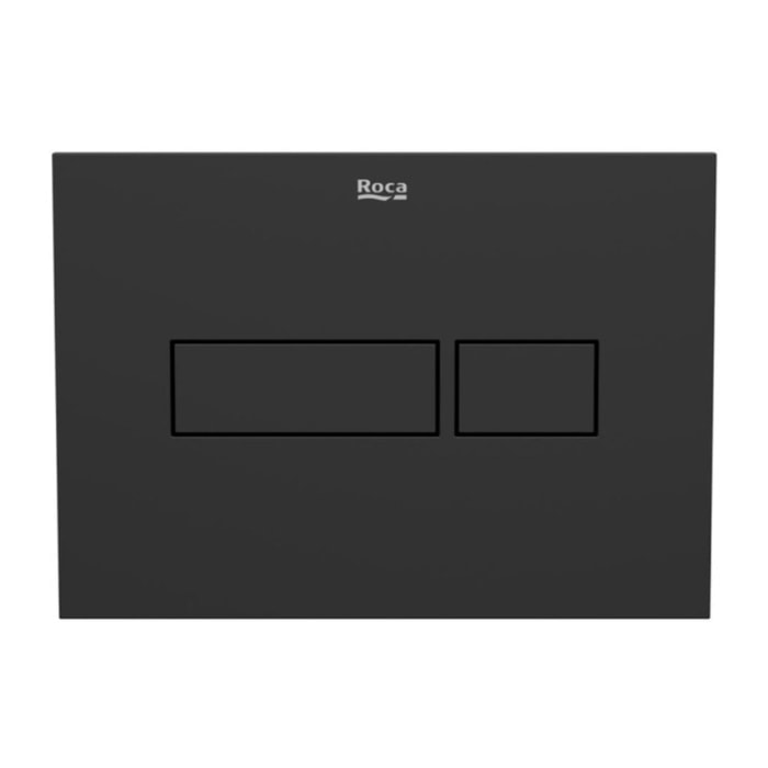 Plaque de commande double touche en plastique, noir mat (A890220206)